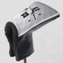 Golf Ball Texture & Club Initial Monogram