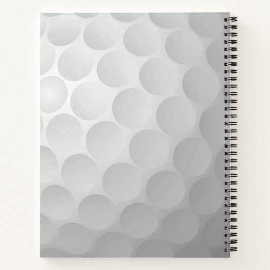 Golf Ball Texture & Club Initial Monogram Notizblock (Rückseite)