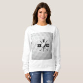 Golf Ball Texture & Club Initial Monogram Sweatshirt (Vorne ganz)