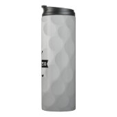 Golf Ball Texture & Club Initial Monogram Thermosbecher (Nach rechts gedreht)