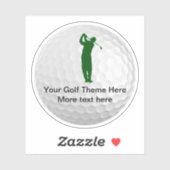 Golf Ball Thema Golf Cut Out Aufkleber (Blatt)