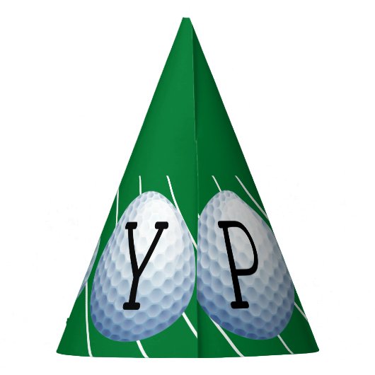 Golf Ball Themed Party Hat Partyhütchen (Rückseite)