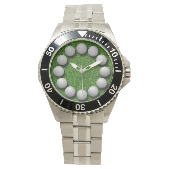 Golf Ball Time Armbanduhr (Vorderseite)