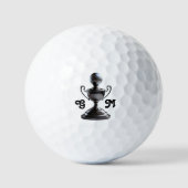 Golf Ball Trophy with Typography Initials Monogram (Vorderseite)