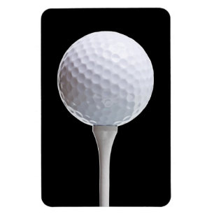 Golf-Ball u. T-Shirt auf Schwarzem - Magnet