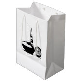 Golf Ball und Club Mittlere Geschenktüte (Vorderseite Schrägansicht)