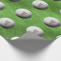 Golf Ball und Fairway Personalisiert Wrapping Pape
