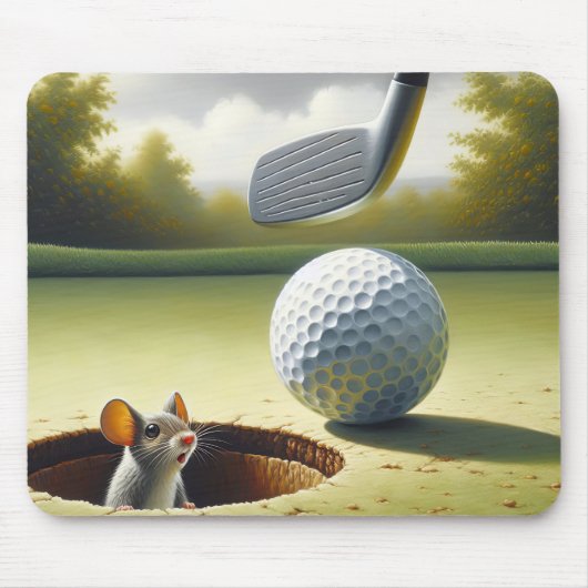 Golf Ball und Maus Mousepad (Vorne)