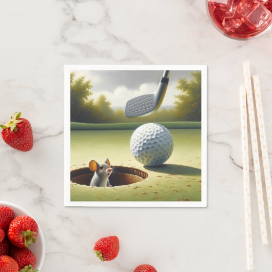 Golf Ball und Maus Serviette (Beispiel)