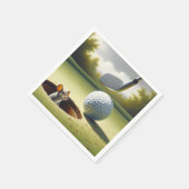 Golf Ball und Maus Serviette (Ecke)