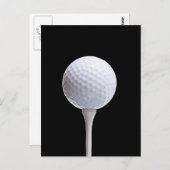 Golf Ball und T-Shirt auf Schwarz - Maßgeschneider Postkarte (Vorne/Hinten)