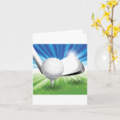 Golf Ball und T-Shirt Mitteilungskarten (Gelbe Blume)
