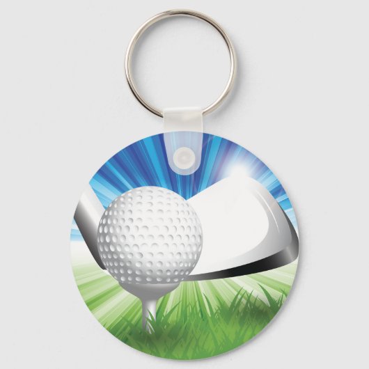 Golf Ball und T-Shirt Schlüsselanhänger (Vorderseite)