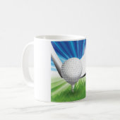 Golf Ball und T-Shirt Tasse (Vorderseite Links)