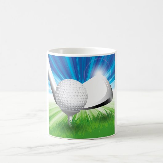 Golf Ball und T-Shirt Tasse