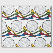 Golf Ball und T-Shirts Geschenkpapier (Flach)