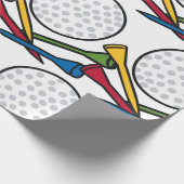 Golf Ball und T-Shirts Geschenkpapier (Ecke)