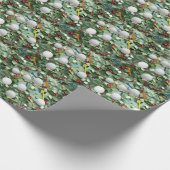 Golf Ball und Tee Weihnachts-Thema Geschenkpapier (Ecke)