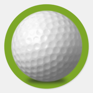 GOLF BALL VECTOR ICON GRAFIKEN Grüntöne WEISSE S Runder Aufkleber
