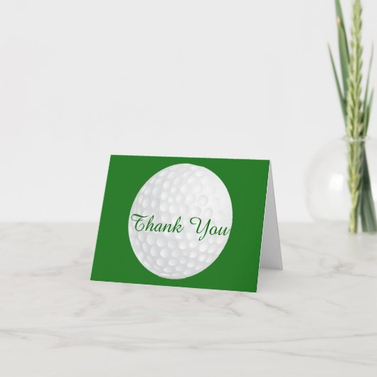 Golf Ball Vielen Dank Einladung (Vorderseite)