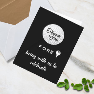 Golf Ball Vielen Dank! Schwarz-weiße Benutzerdefin Dankeskarte