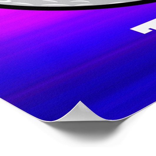 Golf Ball; Violet Blue und Magenta Poster (Ecke)