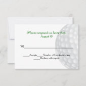 Golf Ball Wedding RSVP Card (Vorderseite)