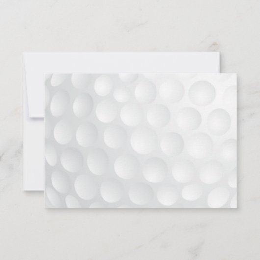 Golf Ball Wedding RSVP Card (Rückseite)