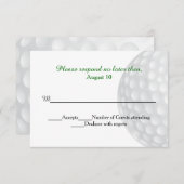 Golf Ball Wedding RSVP Card (Vorne/Hinten)