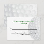 Golf Ball Wedding RSVP Card Karte (Vorne/Hinten)