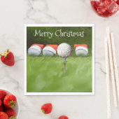 Golf Ball Weihnachten mit vielen Ball Golfer Serviette (Beispiel)
