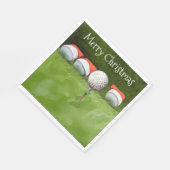 Golf Ball Weihnachten mit vielen Ball Golfer Serviette (Ecke)