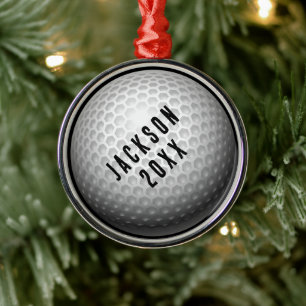 Golf Ball Weihnachten Ornament Aus Metall