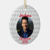 Golf Ball Weihnachten Spaß Keramik Ornament (Rechts)
