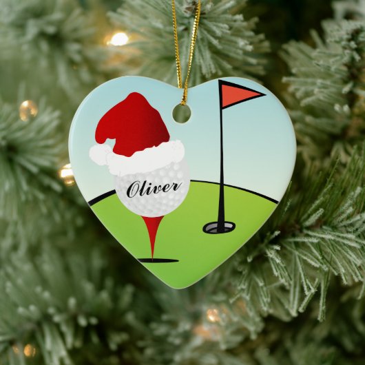 Golf Ball Weihnachten Weihnachten Keramik Ornament (Baum)