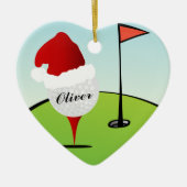 Golf Ball Weihnachten Weihnachten Keramik Ornament (Vorne)