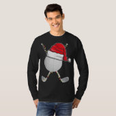 Golf Ball Weihnachten Weihnachtsmannmütze Funny Xm T-Shirt (Vorne ganz)