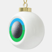 Golf Ball Weihnachtsball Keramik Kugel-Ornament (Rechts)