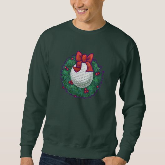 Golf Ball Weihnachtsfeier Sweatshirt (Vorderseite)