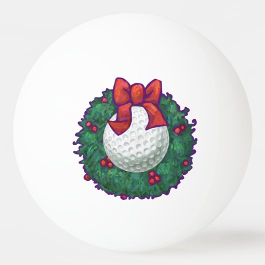 Golf Ball Weihnachtsfeier Tischtennisball (Vorderseite)