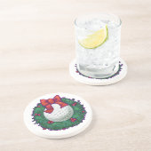 Golf Ball Weihnachtsfeier Untersetzer (Seite)