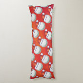 Golf Ball Weihnachtshäuser auf Green Seitenschläferkissen (Rückseite (Vertikal))