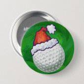Golf Ball Weihnachtshäuser Button (Vorne & Hinten)