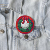 Golf Ball Weihnachtskranz auf Rot Button (Beispiel)