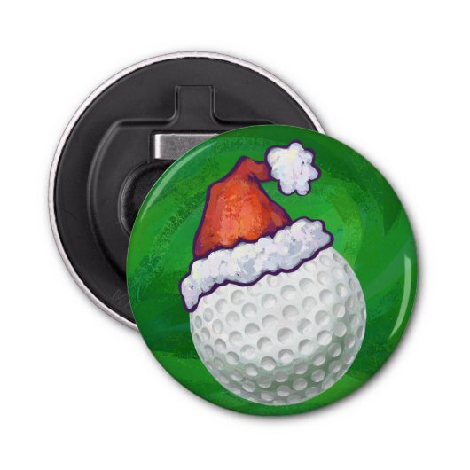 Golf Ball Weihnachtsmänner Flaschenöffner (Vorderseite)