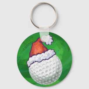 Golf Ball Weihnachtsmänner Schlüsselanhänger