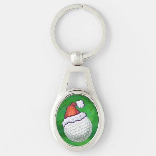 Golf Ball Weihnachtsmänner Schlüsselanhänger (Vorderseite)
