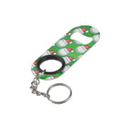 Golf Ball Weihnachtsmänner Schlüsselbund Flaschenöffner (Rückseite Schrägansicht)