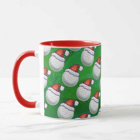 Golf Ball Weihnachtsmänner Tasse (Links)