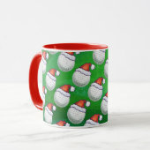 Golf Ball Weihnachtsmänner Tasse (Vorderseite Links)